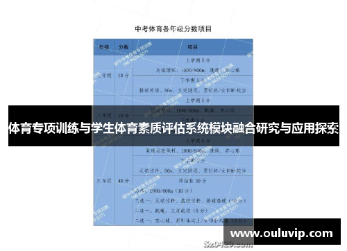 体育专项训练与学生体育素质评估系统模块融合研究与应用探索